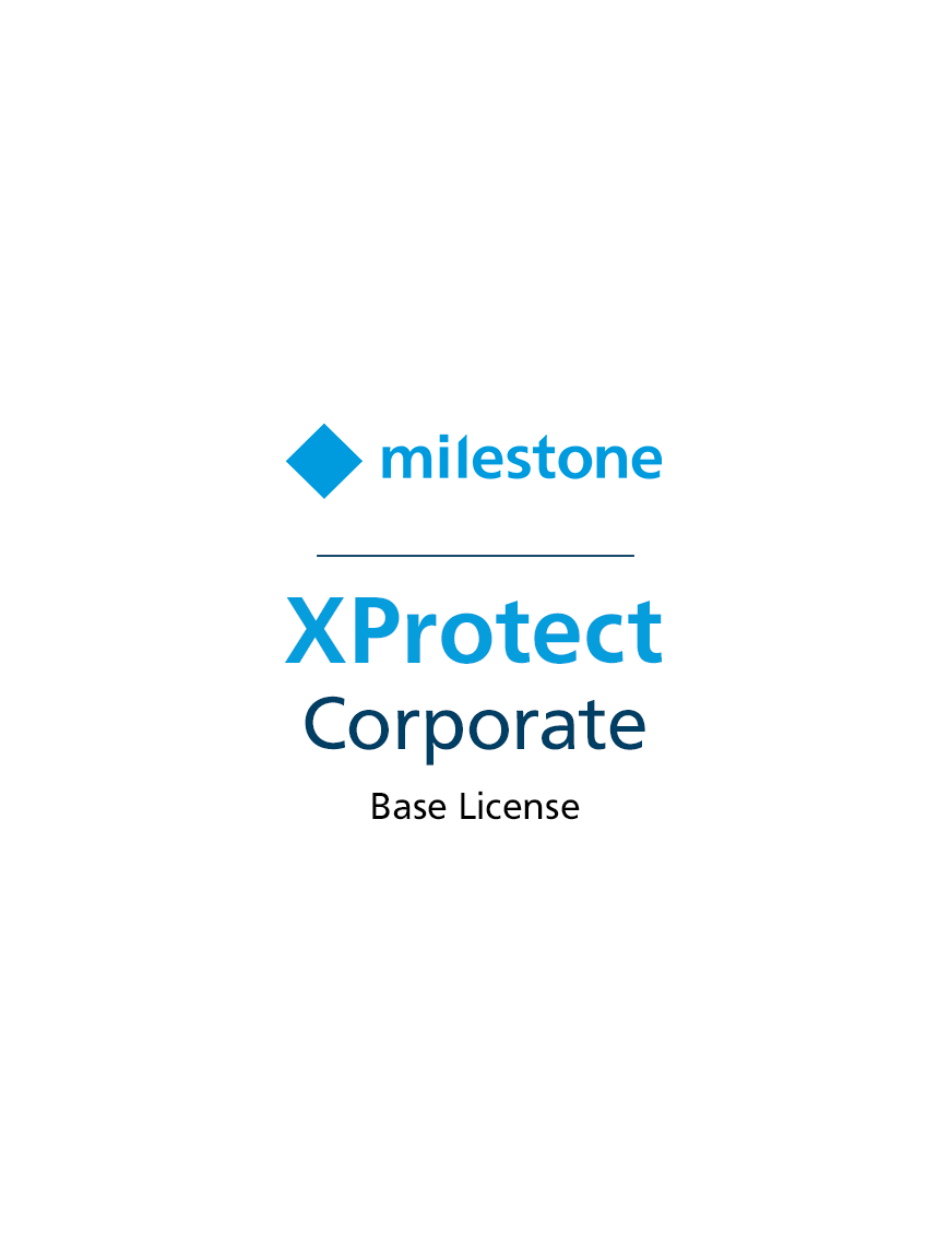 Milestone XProtect Corporate Base Licence - XPCOBT - VMS Vidéosurveillance